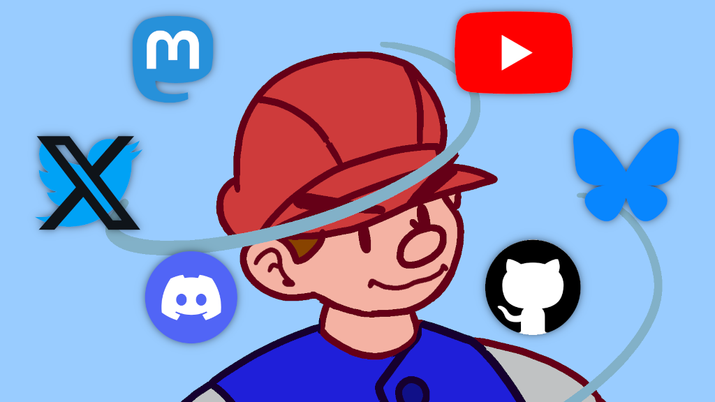 Pino surrounded by SNS icons